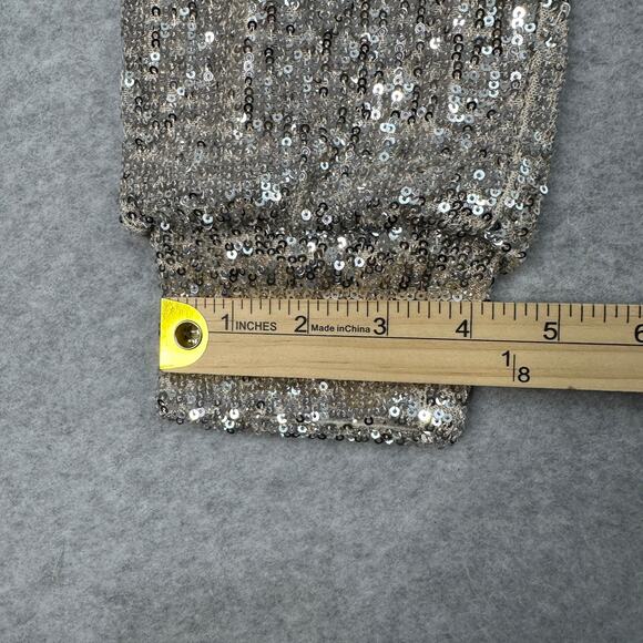 Cable & Gauge Sequin Jogger WMNS S Champagne Statement Pants Sparkle Glamour - Picture 14 of 14